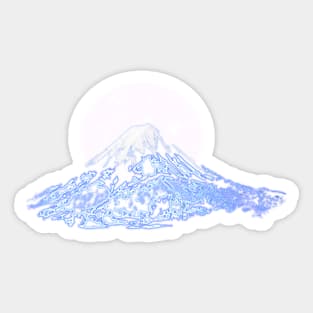 Neon Fuji Sticker